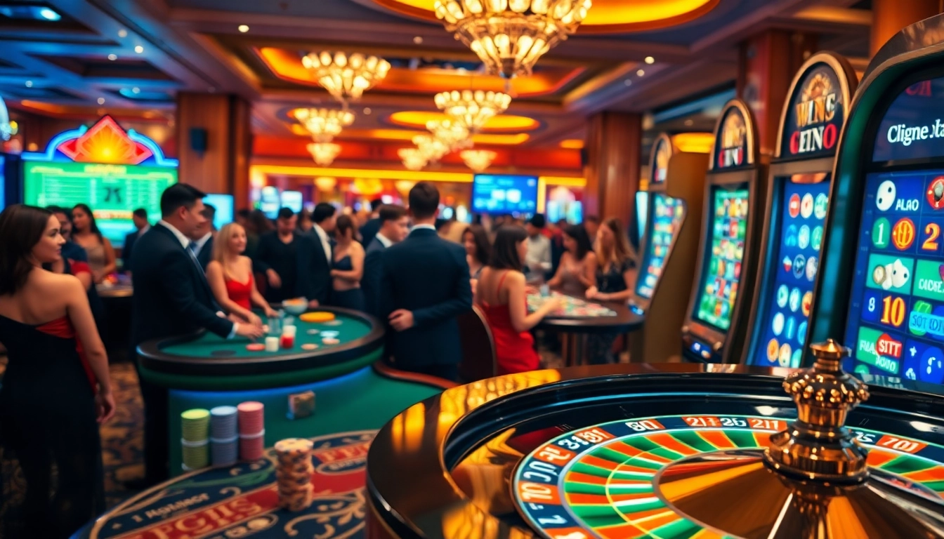 Experience thrilling winning moments at https://okadabooks.com/ featuring captivating Roulette, vibrant slot machines, and players engaged in exciting bets.